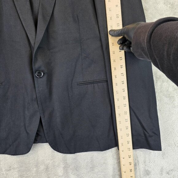 Guess Blazer Jacket Mens XL Black Single Breasted Sport Coat Notch Lapel Dressy - Picture 4 of 12